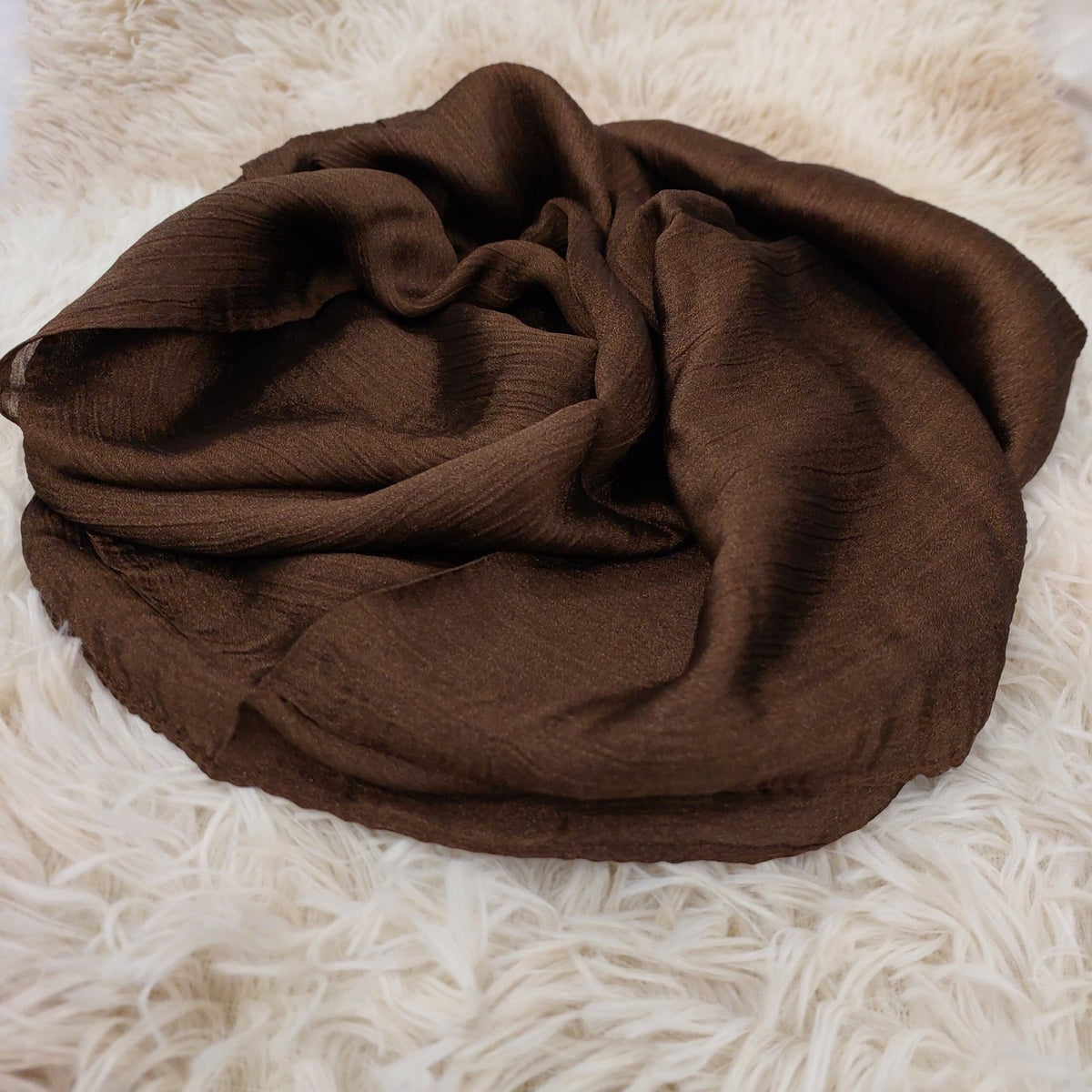 Crinkle Silk (Chocolate Brown)