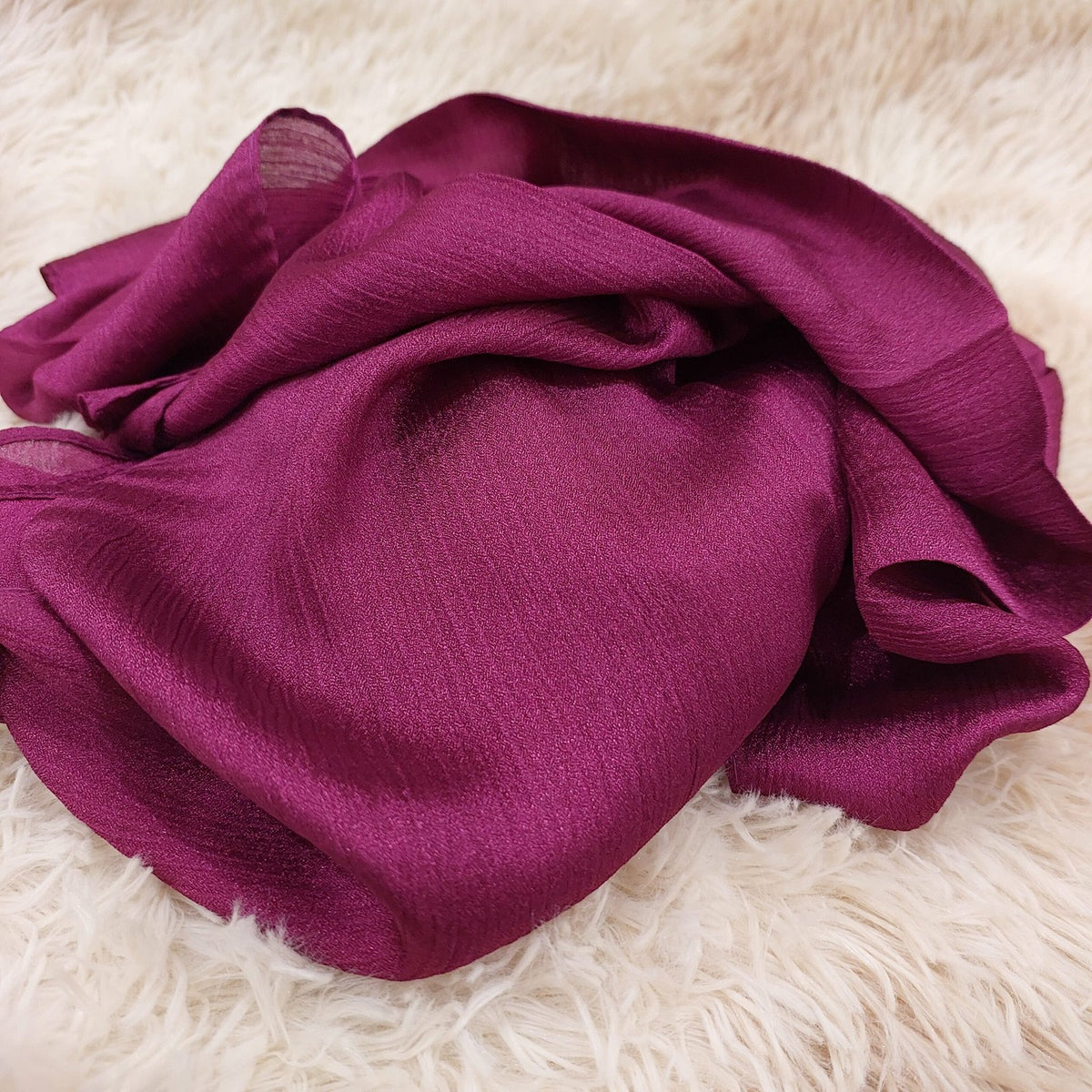 Crinkle Silk (Dark Pink)