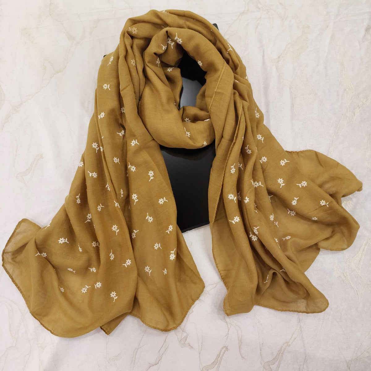Lawn Floral Embossed (Mustard)