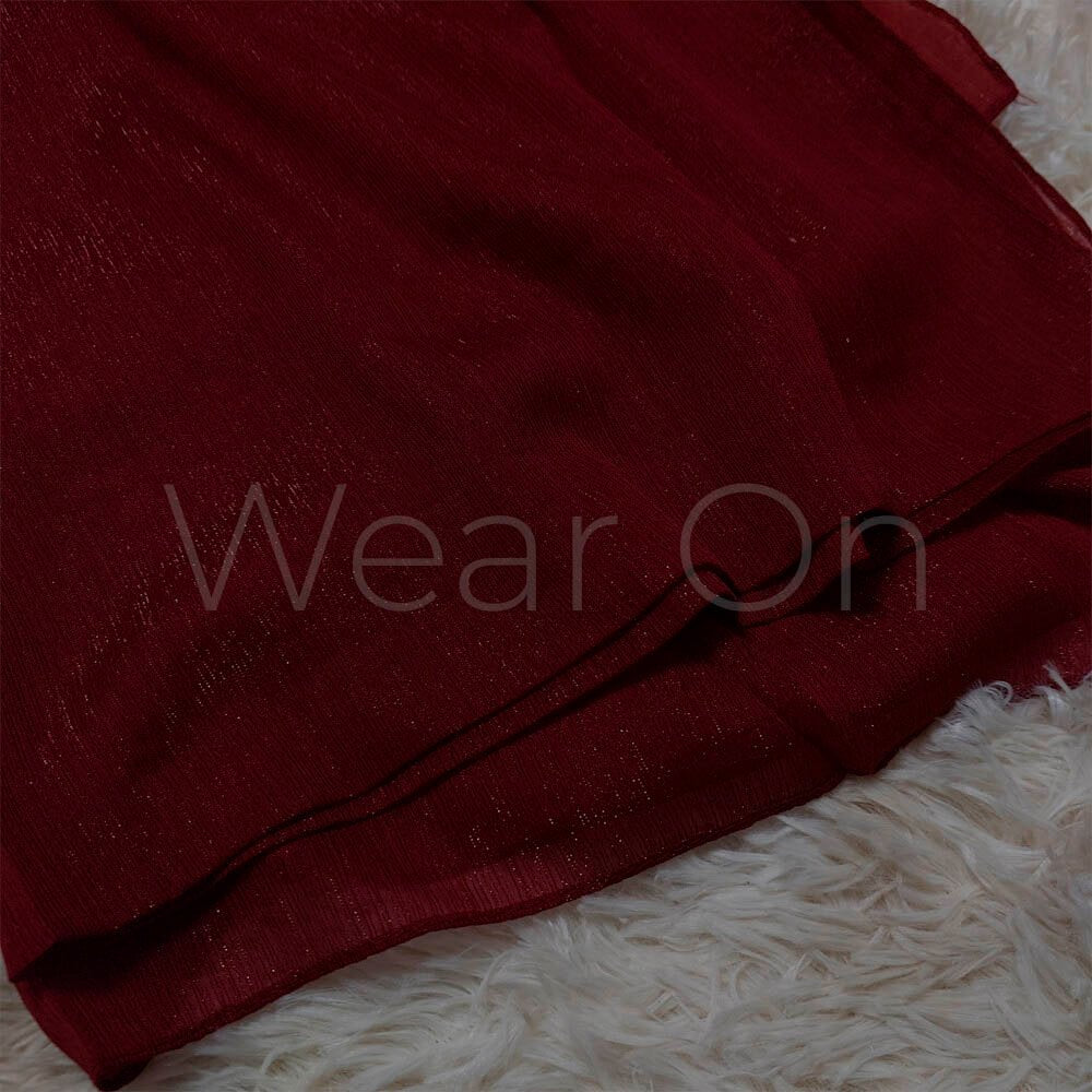 Metallic Chiffon (Maroon)