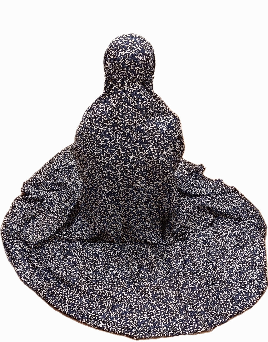 Namaz Chaddar -Navy Blue Blossom