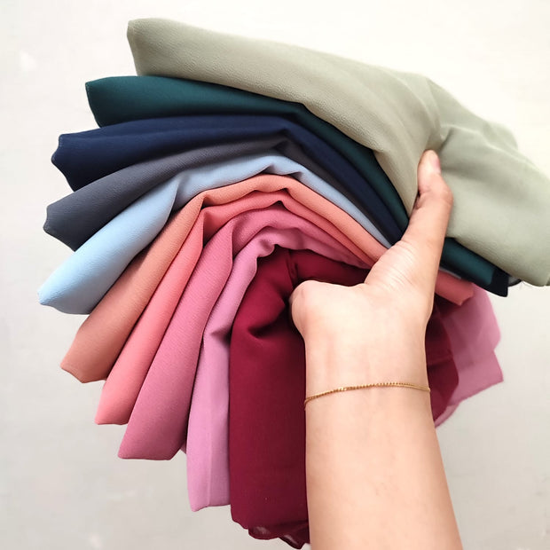 Premium Georgette – Bundle of 10 (Select Colors)