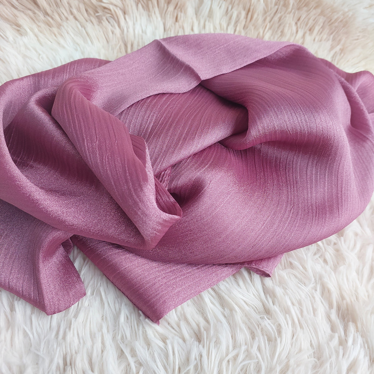 Crinkle Silk (Rose Pink)