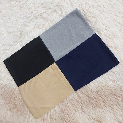 4 in 1 hijab Cap Black,Grey,Cream,Blue
