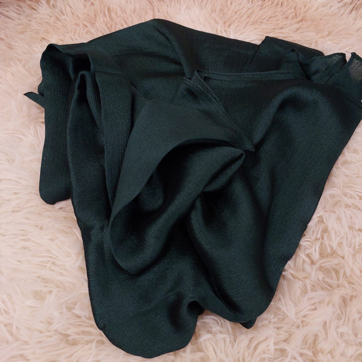 Crinkle Silk (Bottle Green)