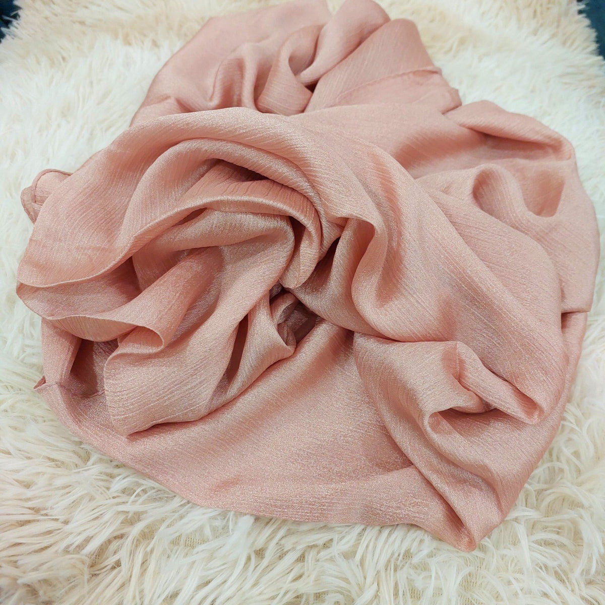 Crinkle Silk (Nude Pink)