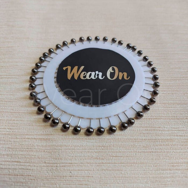Hijab Pins (Metallic Pin Wheel Black)