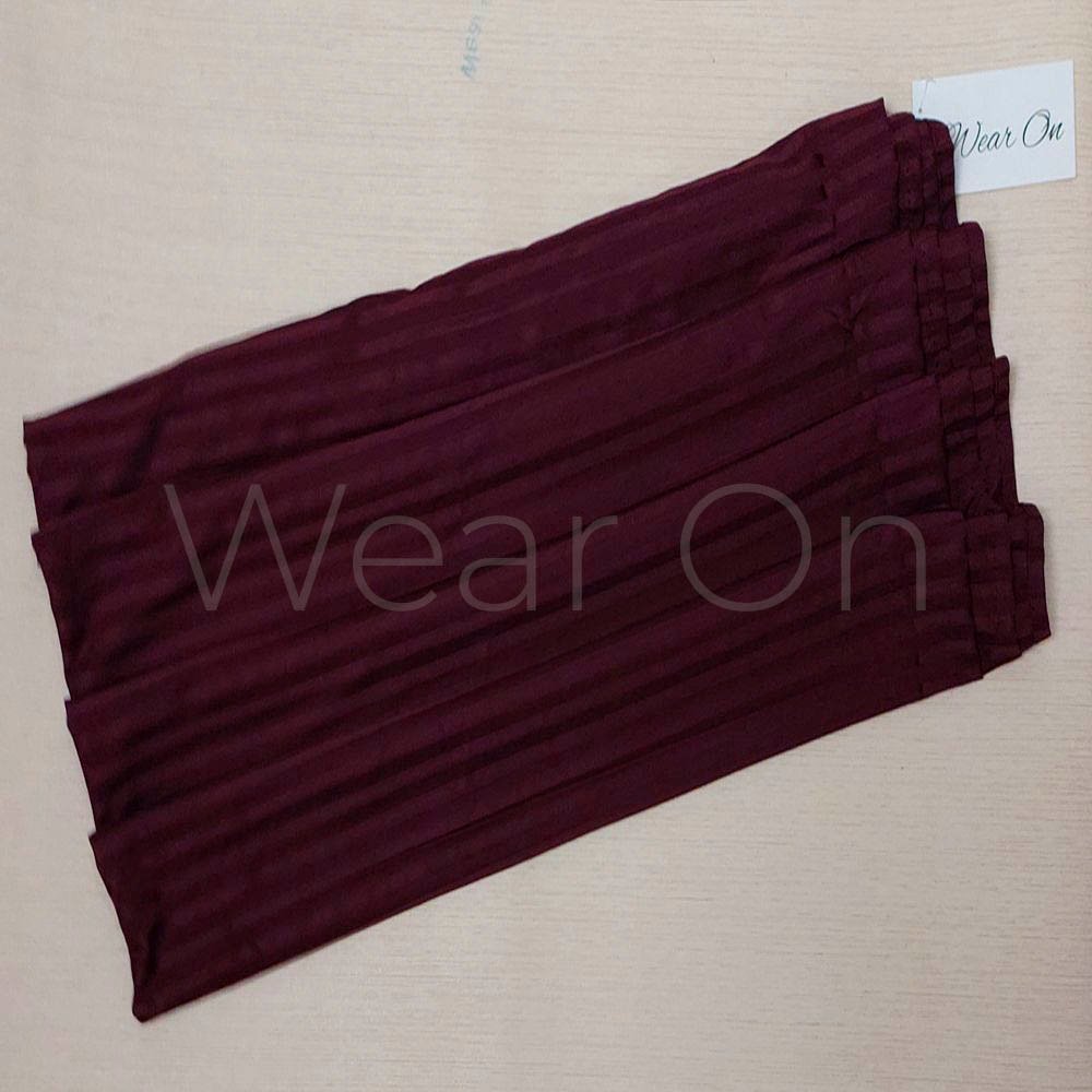 Irregular Ribbed Jersey – (Maroon)