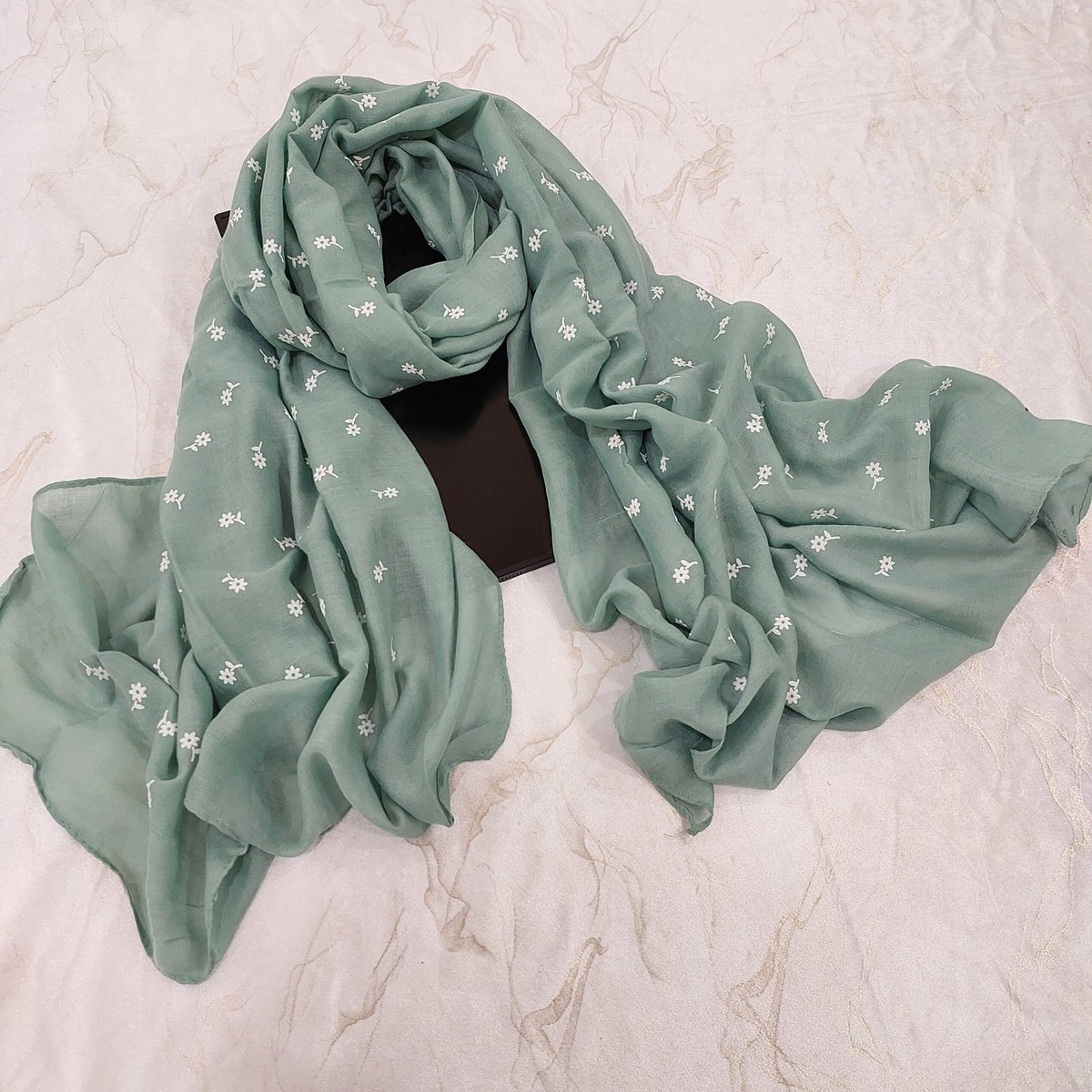 Lawn Floral Embossed (Dusty Green)