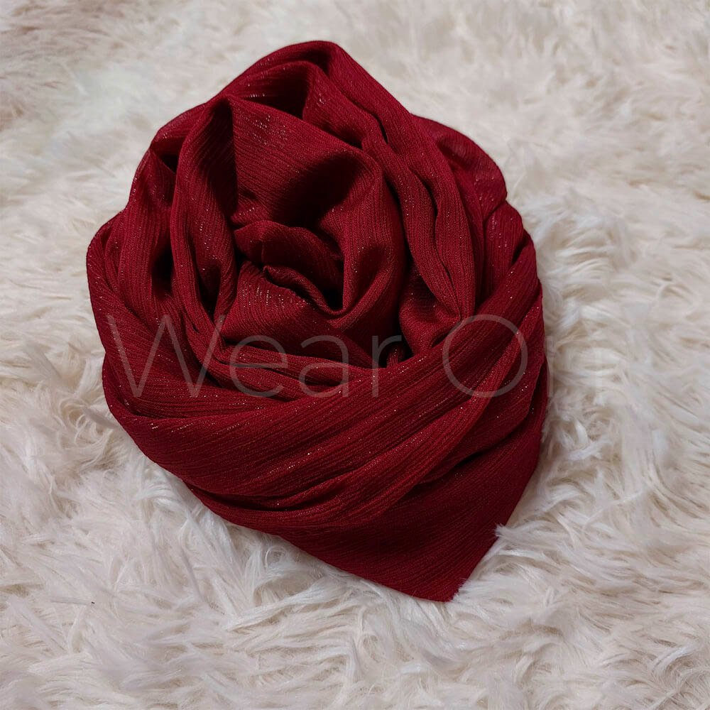 Metallic Chiffon (Maroon)