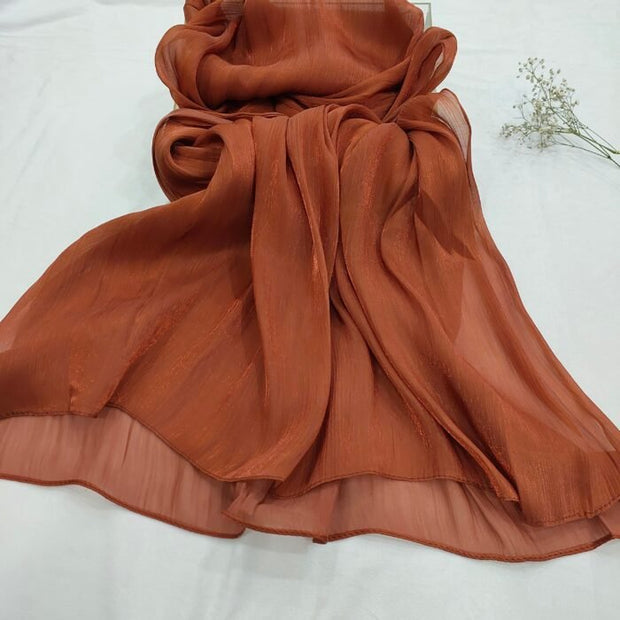 Organza Luxury Silk (Rust Orange)