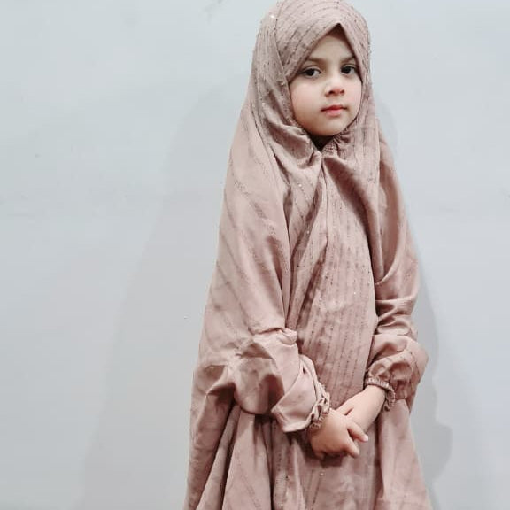 Kids Namaz Chaddar – Onion(Sequin Pannel)