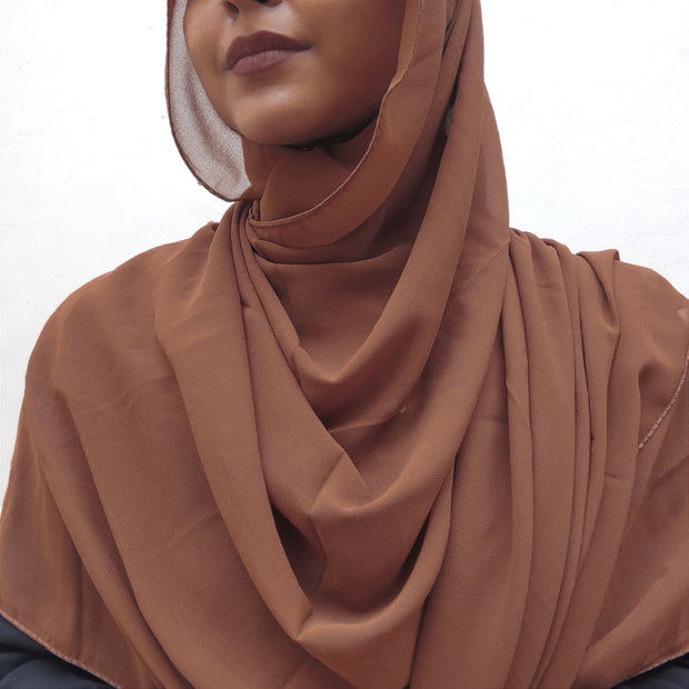 Georgette (Chocolate Brown)