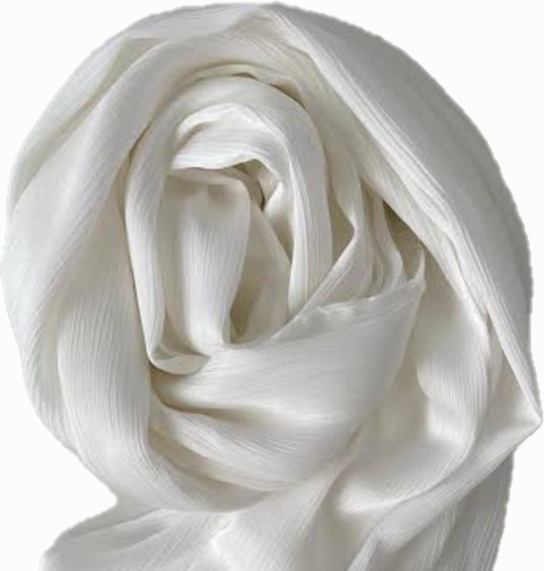 Crinkle Silk (White)