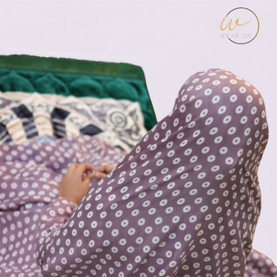 Kids Namaz Chaddar – Polka Dot (Mauve)