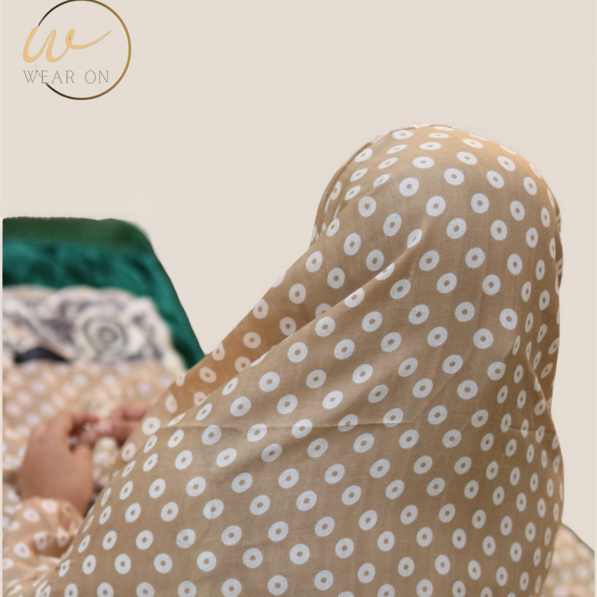 Kids Namaz Chaddar – Polka Dot (Beige)